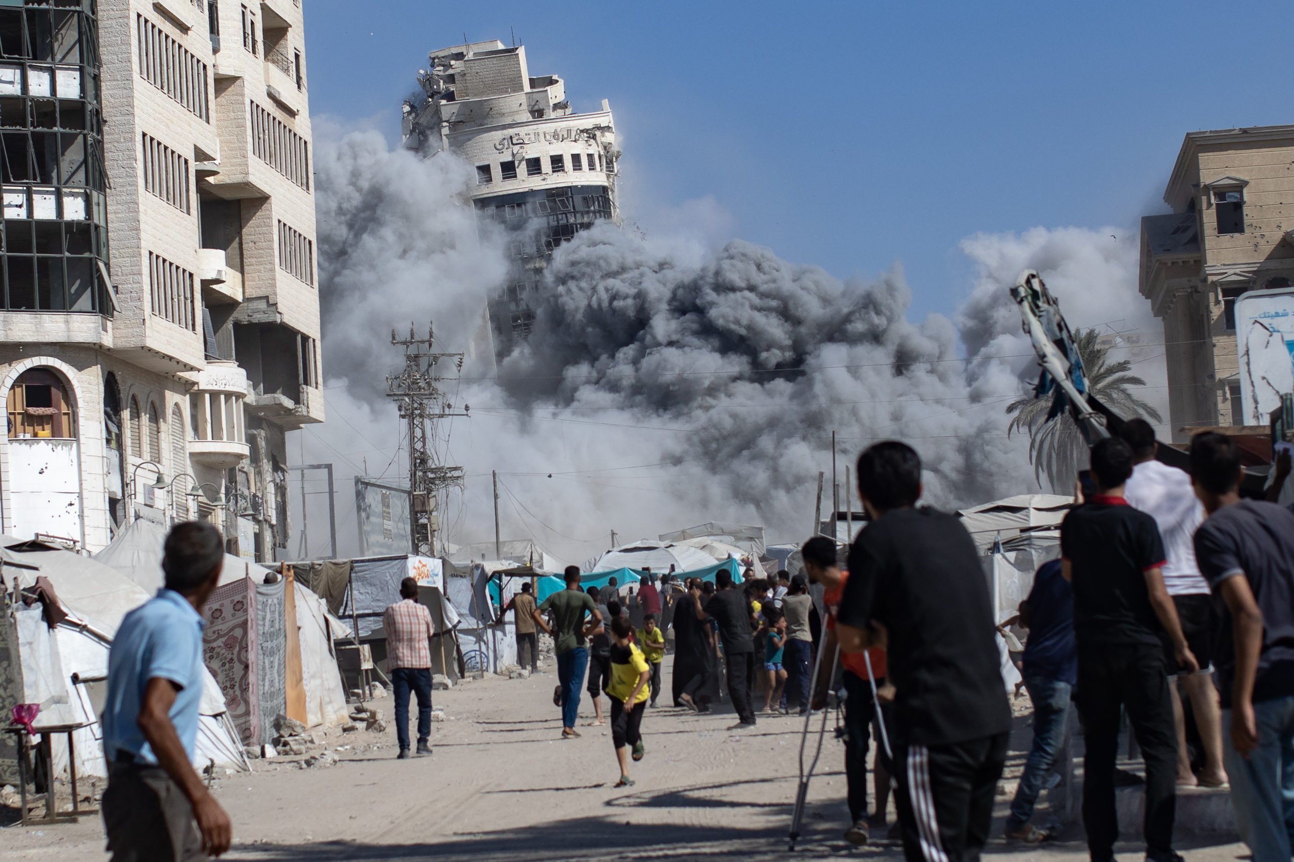 Israel Strikes High Rise Building In Gaza City