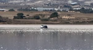Son Tries To Cross Larnaca Salt Lake, Traps Two Cars In Mud After Rescue Attempt Fails
