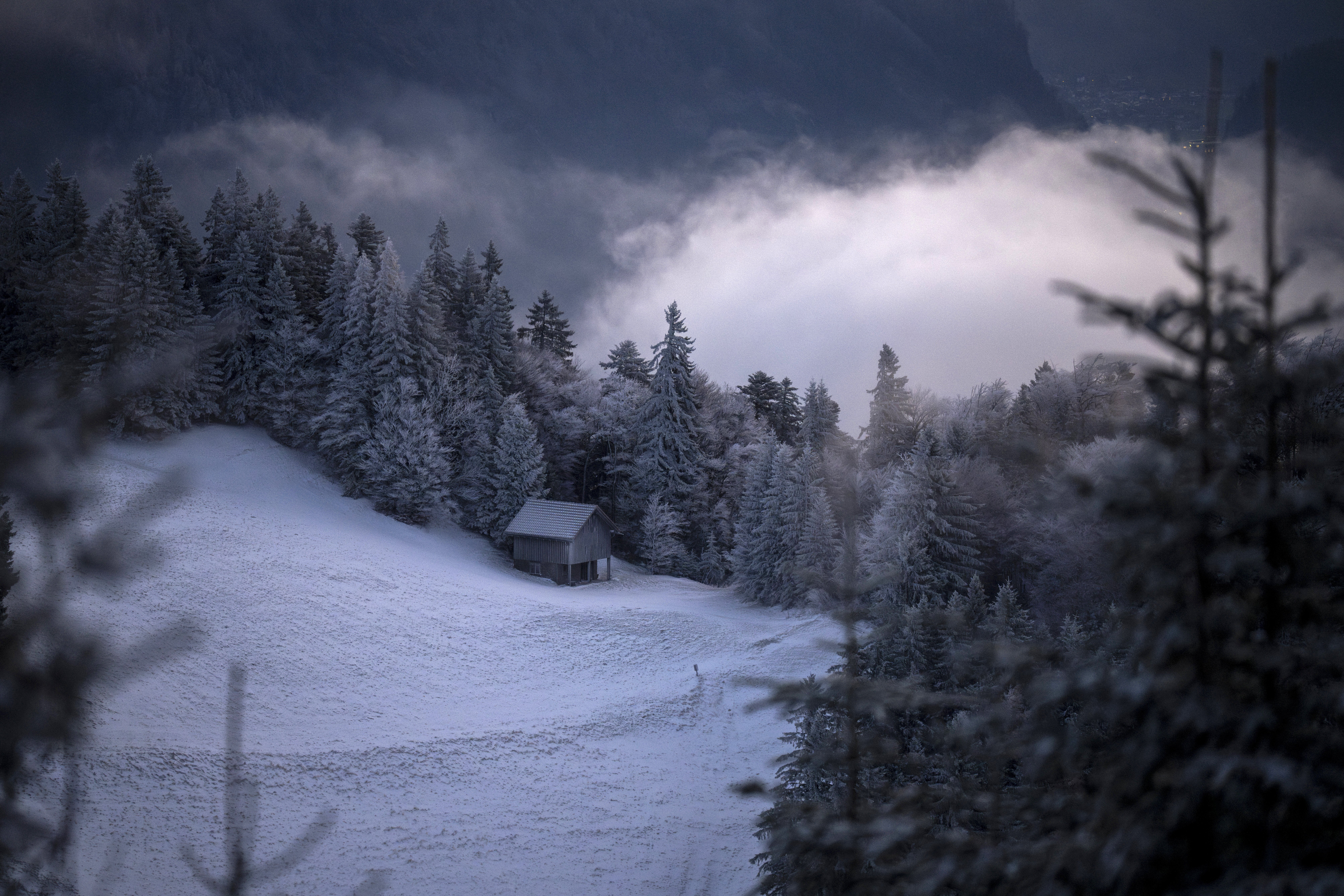 Season's First Snow In St. Margrethenberg Village