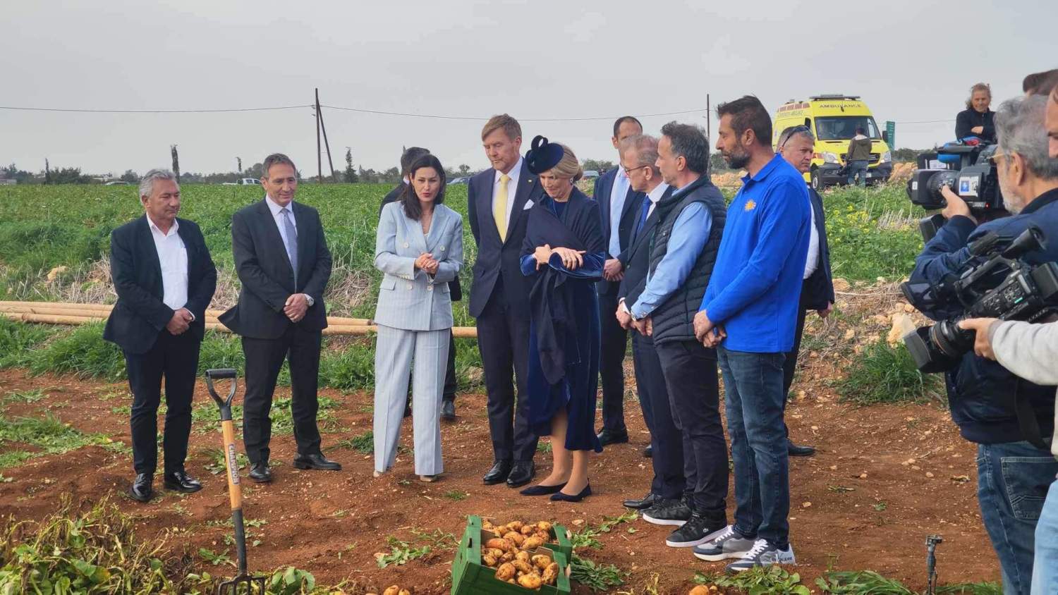 The Dutch Royal Couple Visit Potato Farms In Xylofagou, March 4, 2025. Picture By Natasa Christoforou.