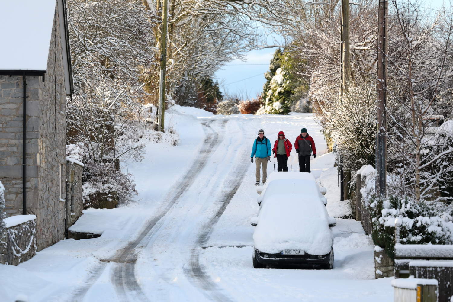 Snow And Ice Warnings During Cold Weather In Britain