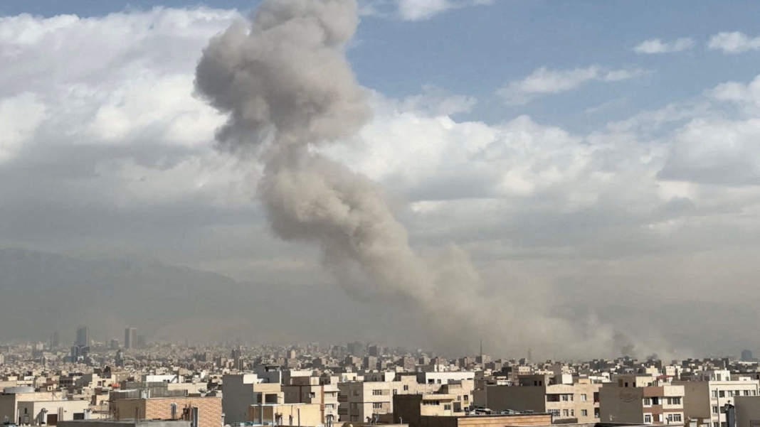 Smoke Rises Following An Explosion, After Israel's Defence Minister Israel Katz Said Israel Had Launched A Pre Emptive Attack Against Iran, In Tehran
