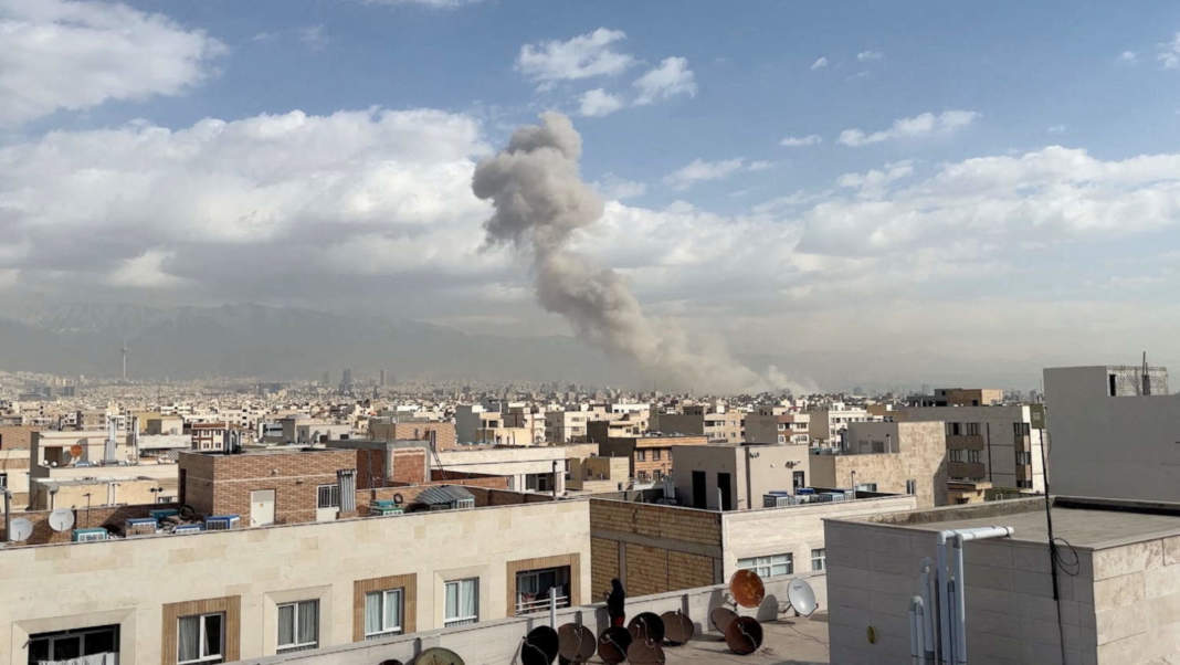 Smoke Rises Following An Explosion, After Israel's Defence Minister Israel Katz Said Israel Had Launched A Pre Emptive Attack Against Iran, In Tehran