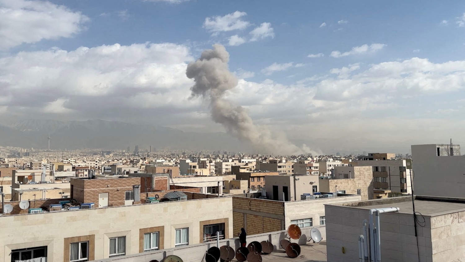 Smoke Rises Following An Explosion, After Israel's Defence Minister Israel Katz Said Israel Had Launched A Pre Emptive Attack Against Iran, In Tehran