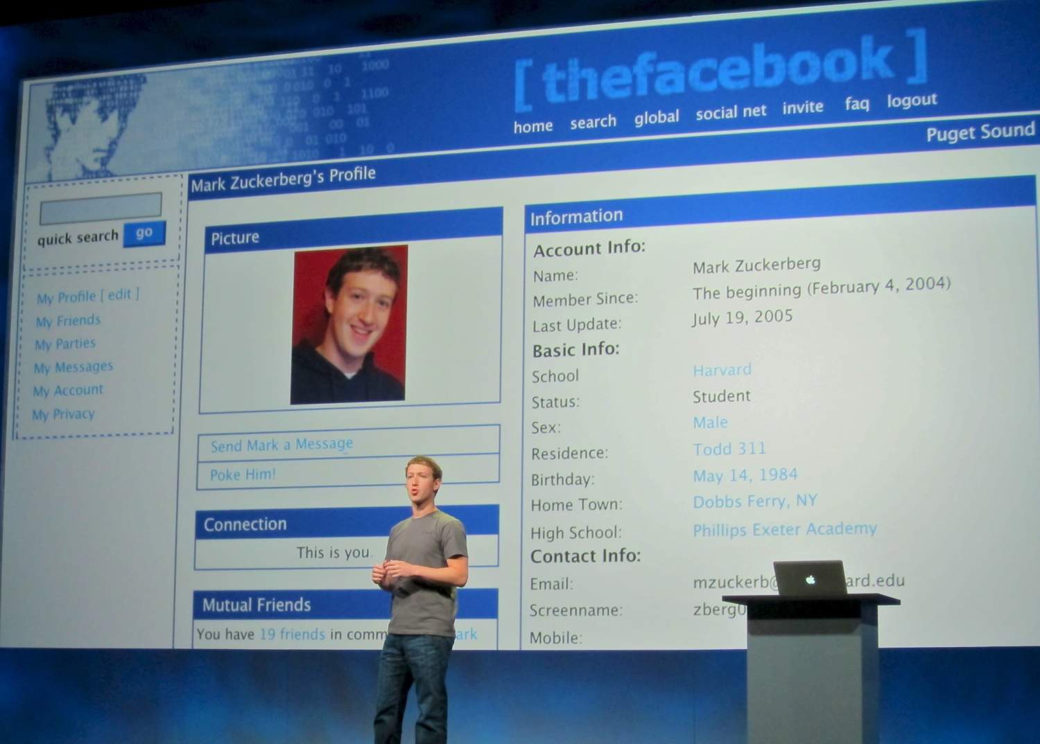 Mark Zuckerbergs Original Facebo