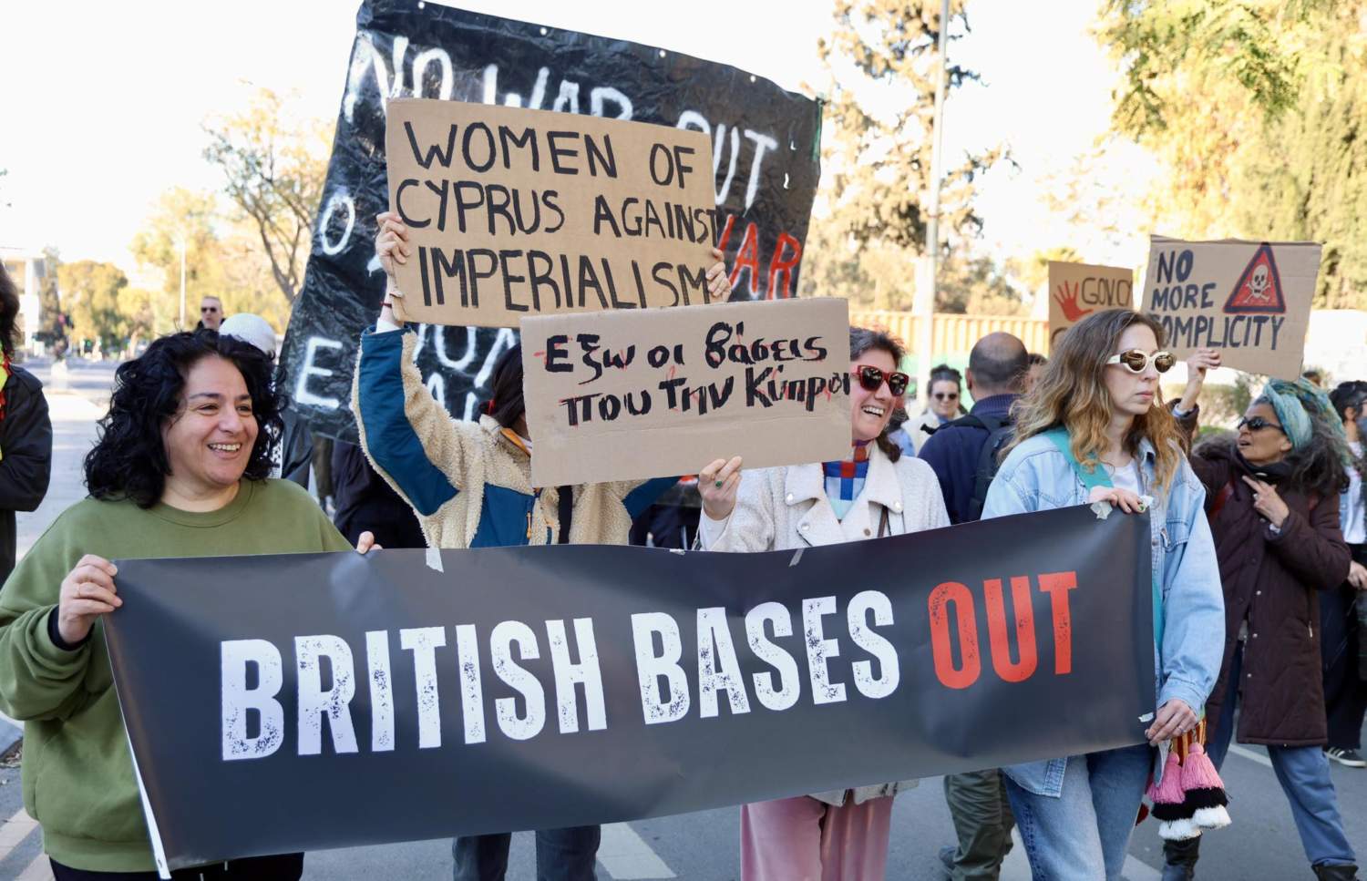 British Bases Protest Nicosia Iran War