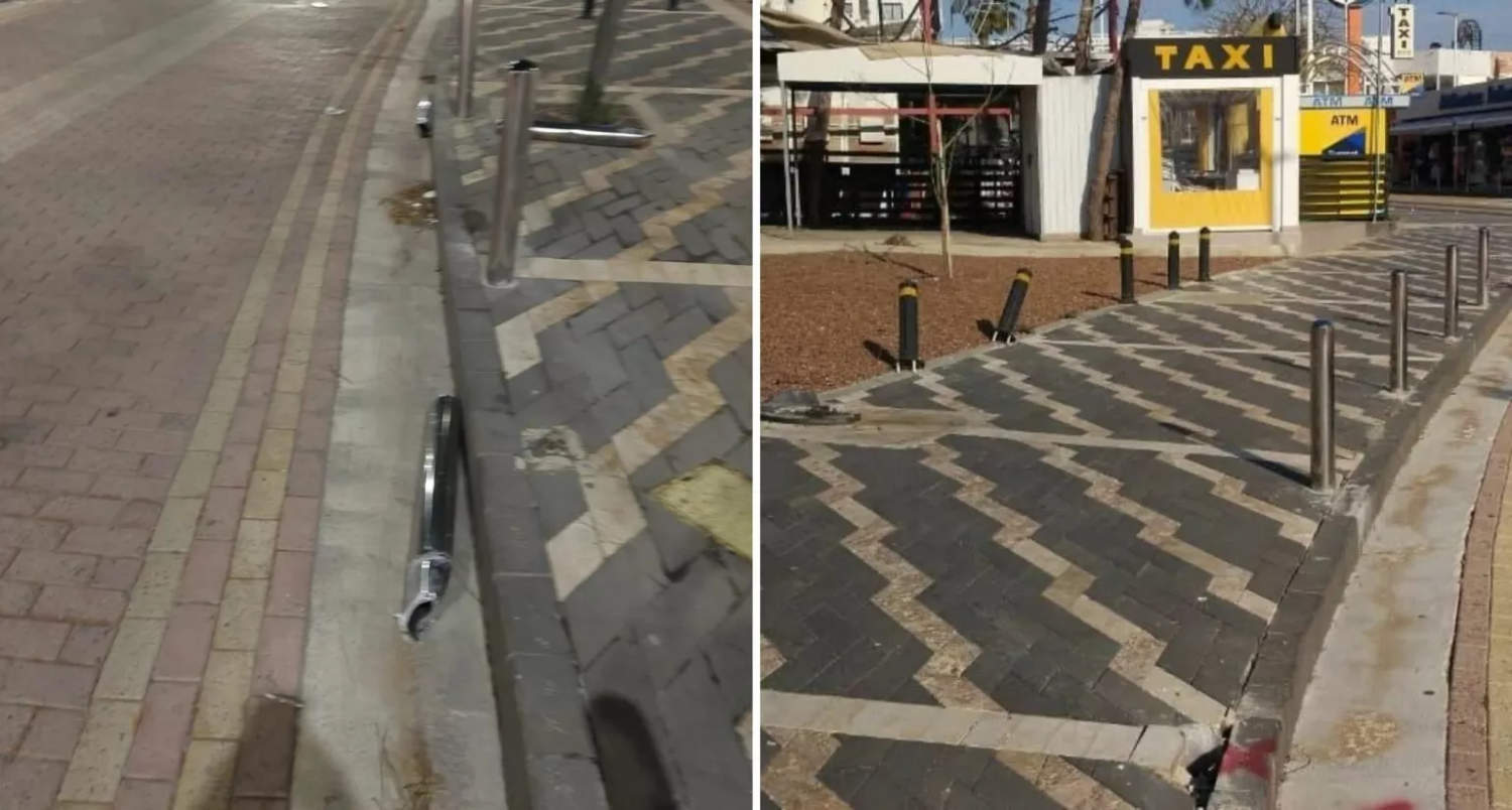 Driver Flees After Hitting Protaras Bollards, Traced And Arrested