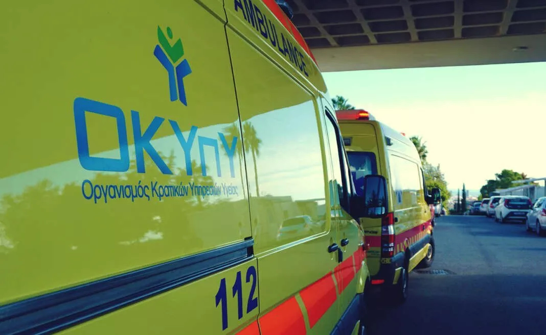 Driver Rescued After Car Overturns At Limassol Roundabout
