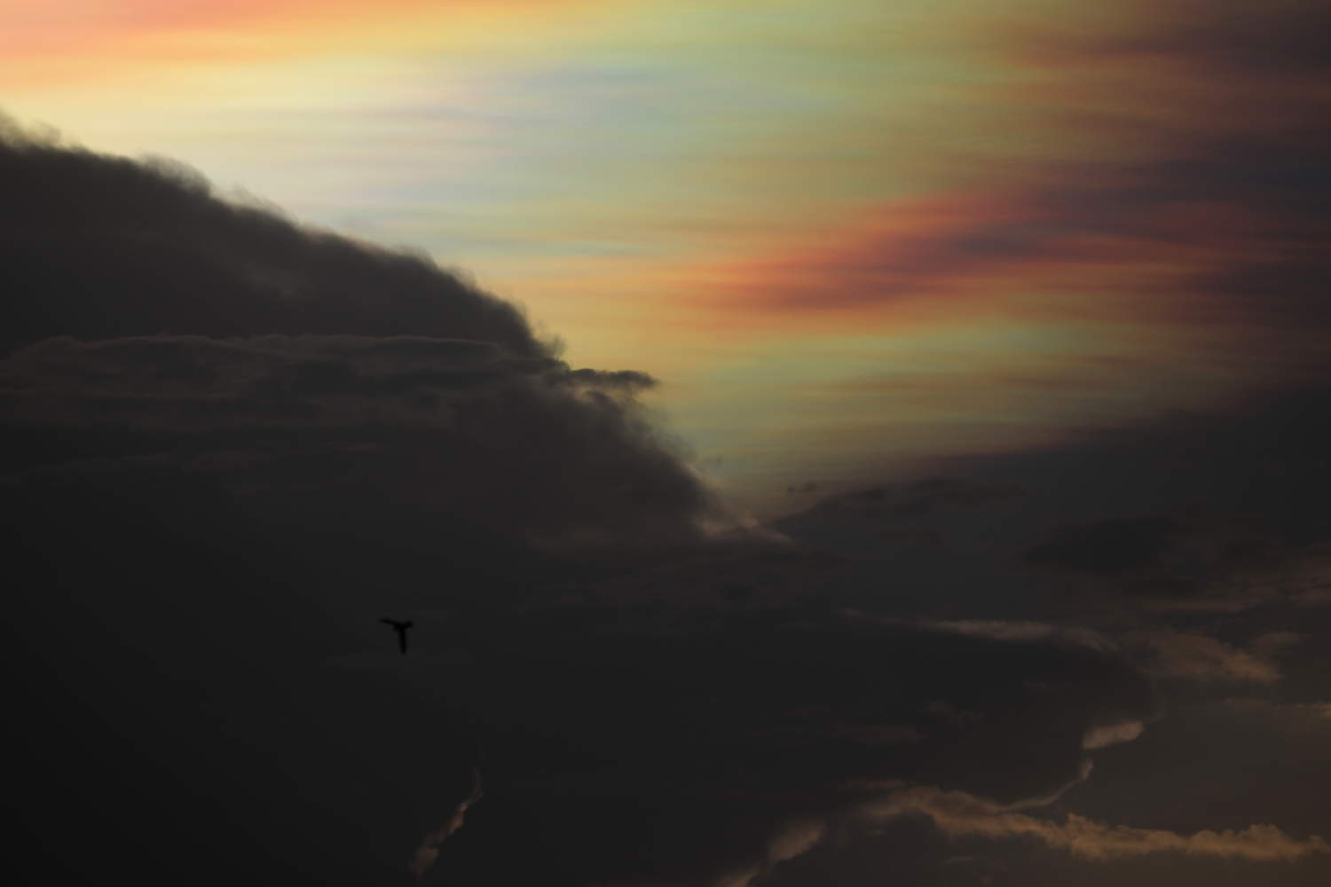 Cloud Iridescence Appears In The Sky Over Sana'a