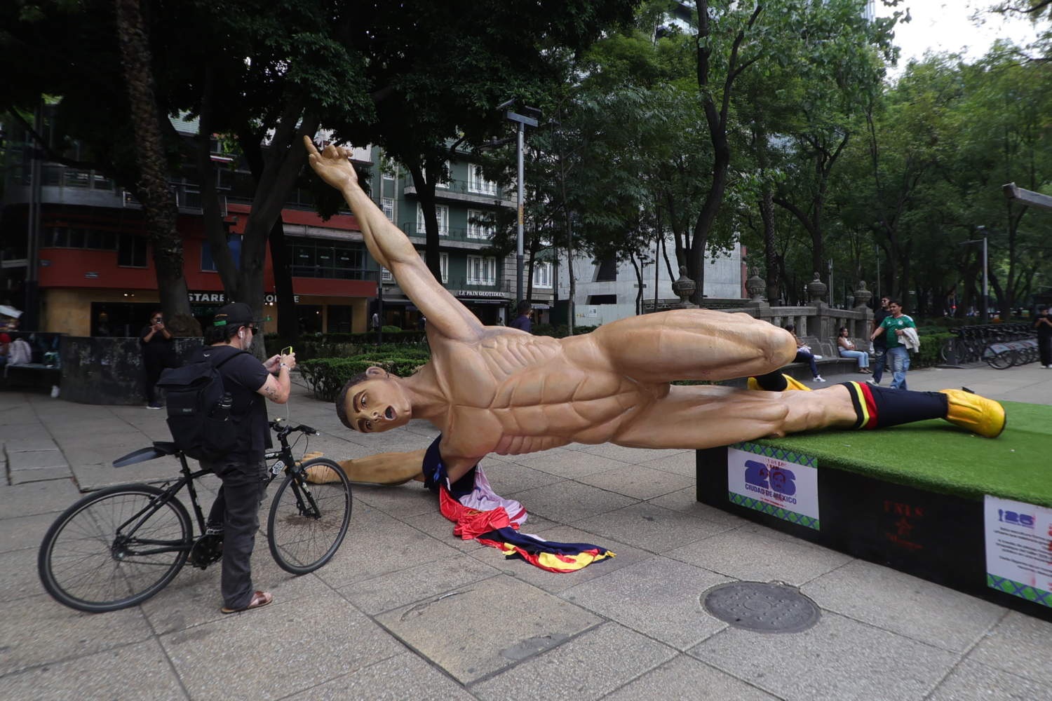 Teacher Union Protesters Topple World Cup Statue In Mexico City As Wage Protests Escalate