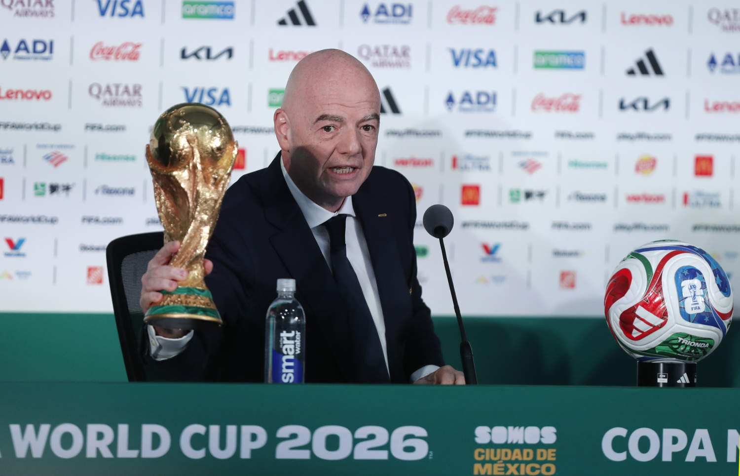 Infantino Attends A Press Conference On The Eve Of The Fifa World Cup 2026 Opening Match