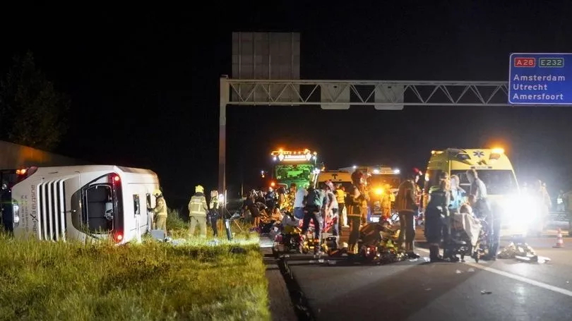 German School Coach Crashes Near Amsterdam, Eight Injured