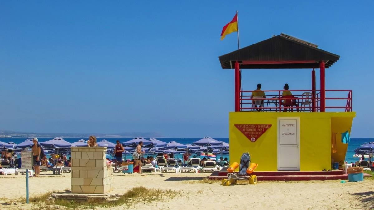 Beach Lifeguard Tower Summer Sea Vacation Holiday Tourism Cyprus 532993