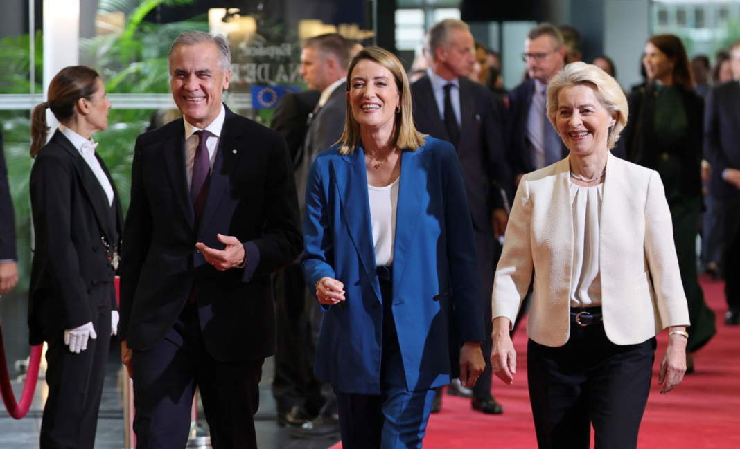Canadian Prime Minister Carney Visits The European Parliament In Strasbourg