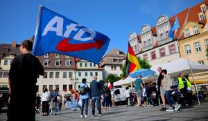 Afd Candidate Ulrich Siegmund Campaigns For Saxony Anhalt State Elections