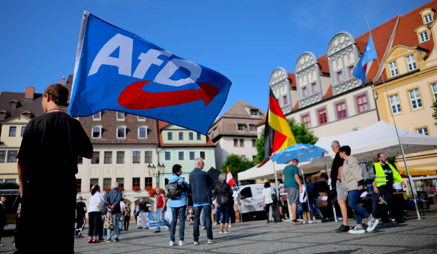 Afd Candidate Ulrich Siegmund Campaigns For Saxony Anhalt State Elections