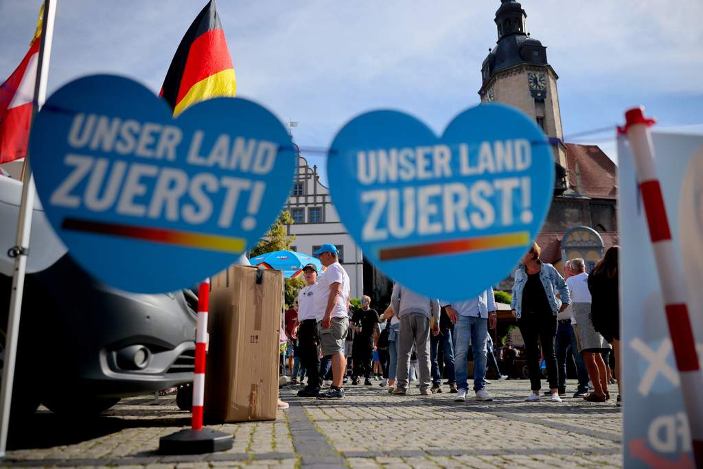 Afd Candidate Ulrich Siegmund Campaigns For Saxony Anhalt State Elections