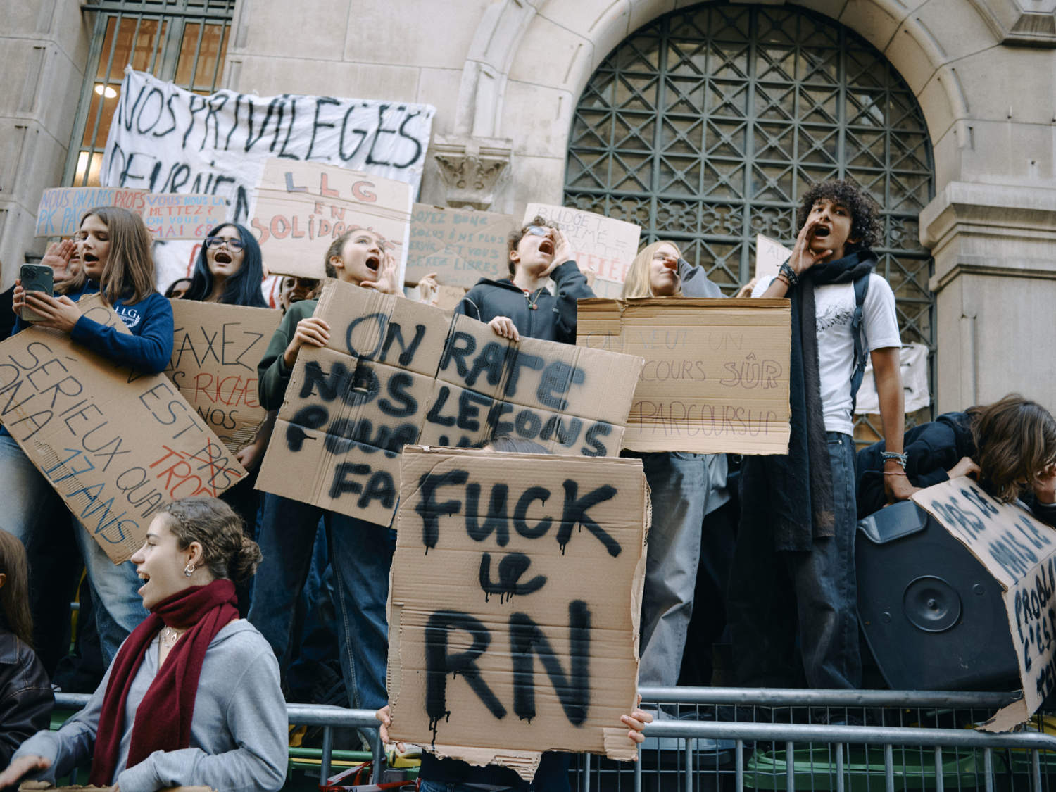 Fra Paris Blocage Lyceen