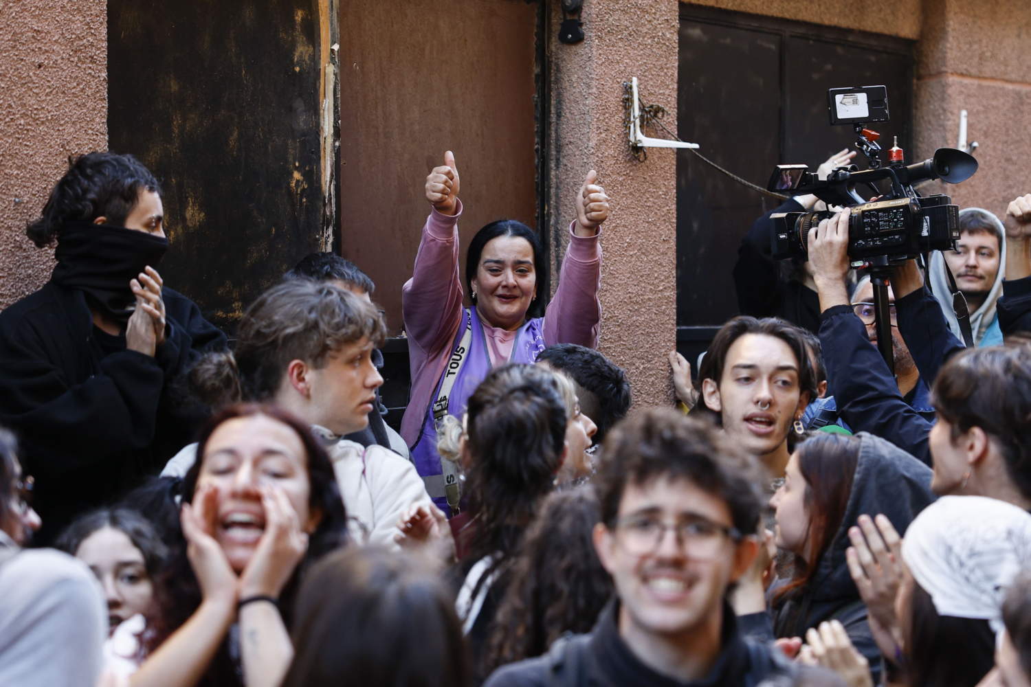 Protesters Gather In Madrid's San Blas District To Rally Against Family's Eviction