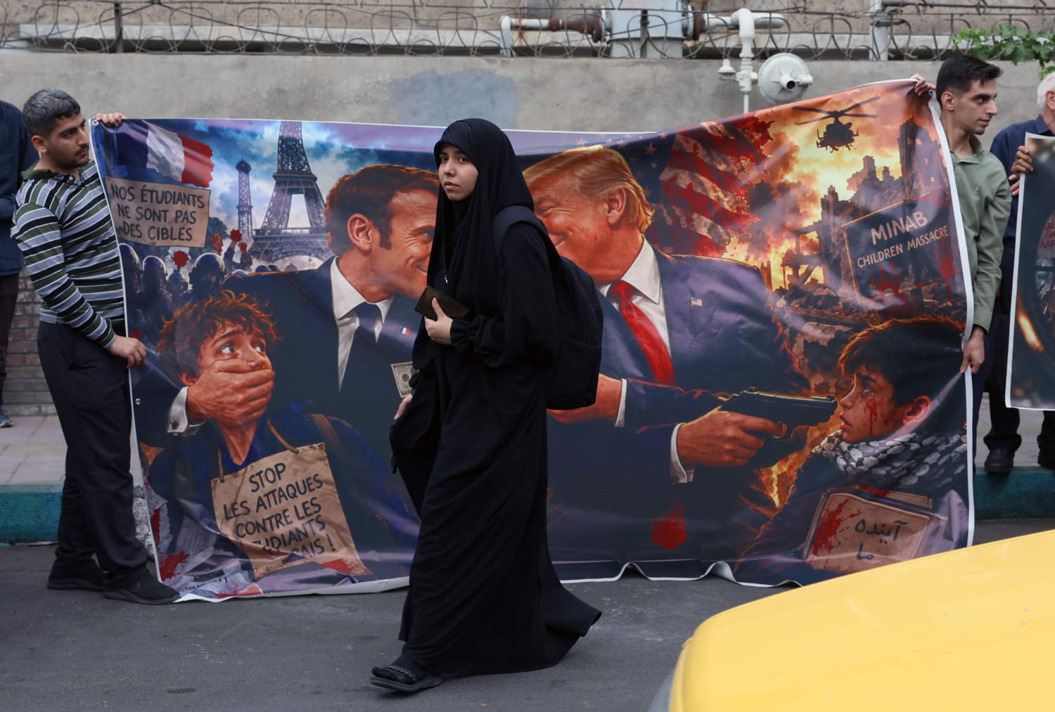 Iranian Students Protest At French Embassy In Tehran