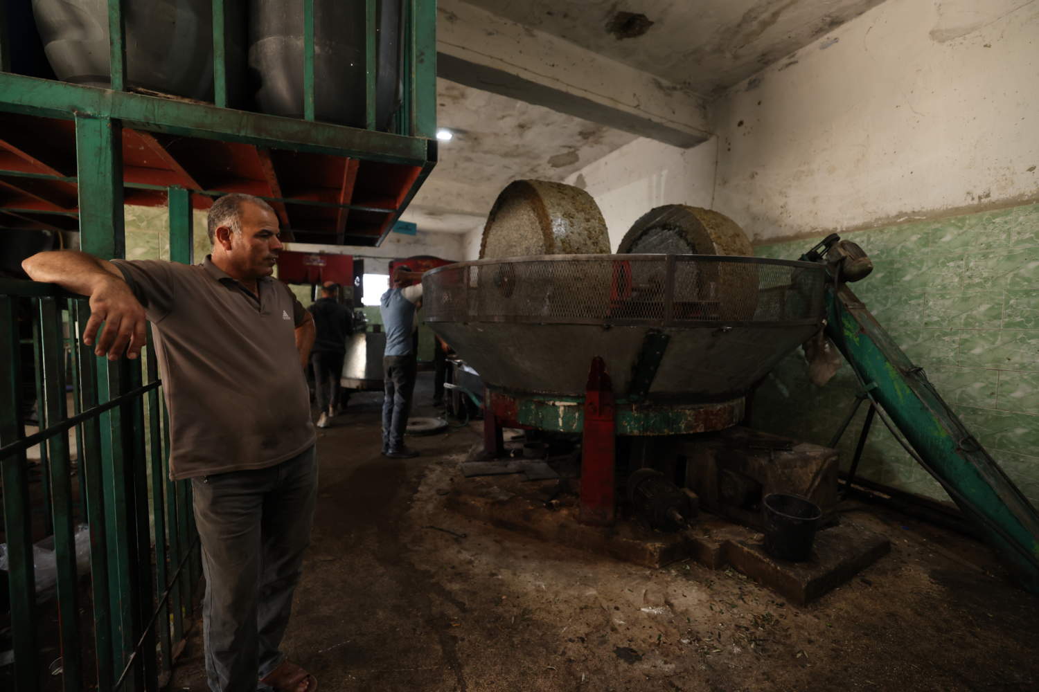Olive Oil Traditional Stone Press In West Bank
