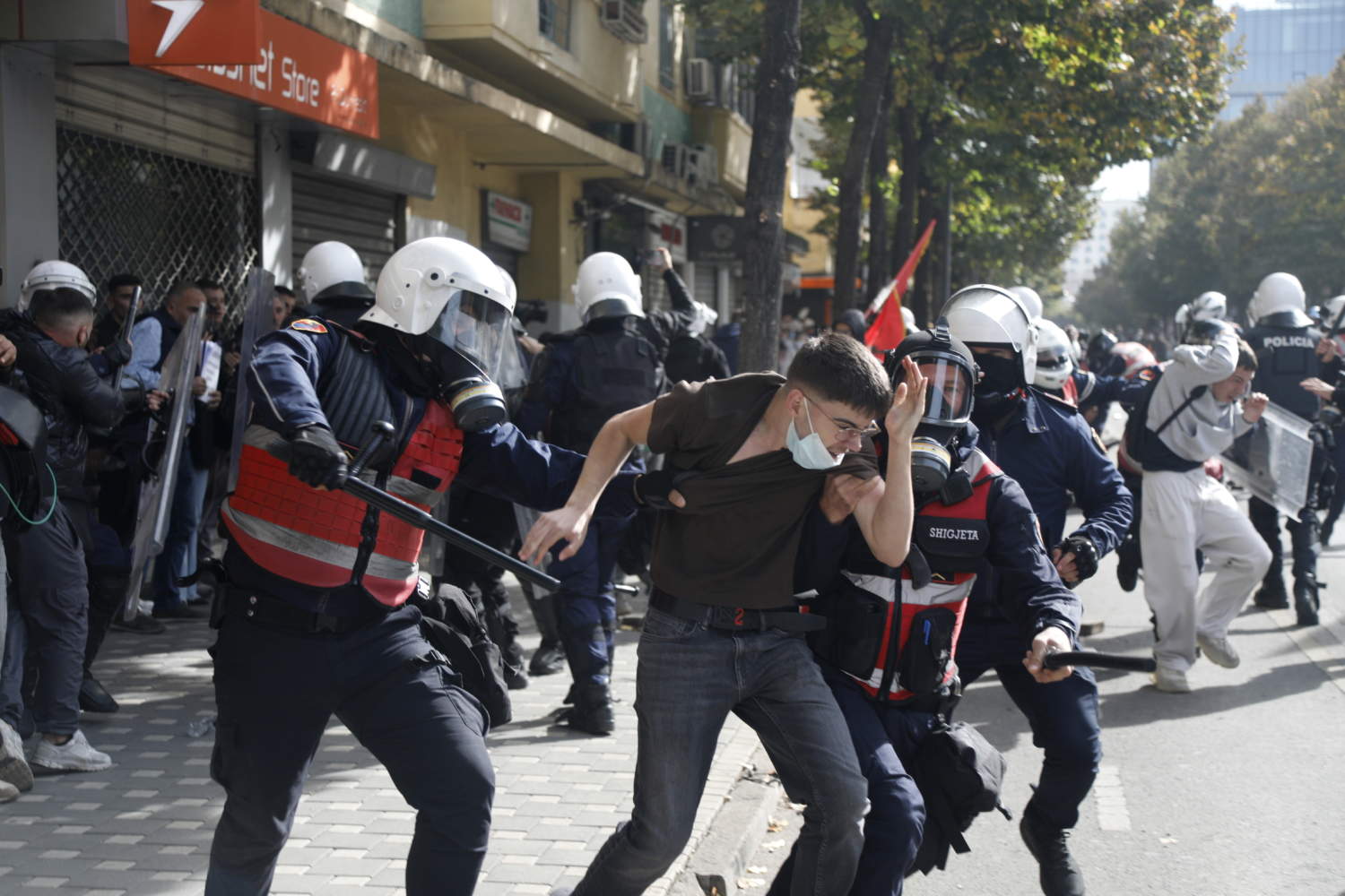 Albanian Students Protest Against The Government