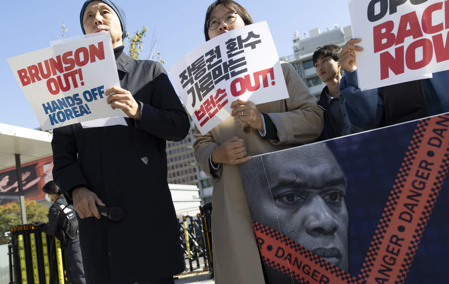 Protest In Seoul Against The Us Forces Korea (usfk) Commander General Xavier Brunson