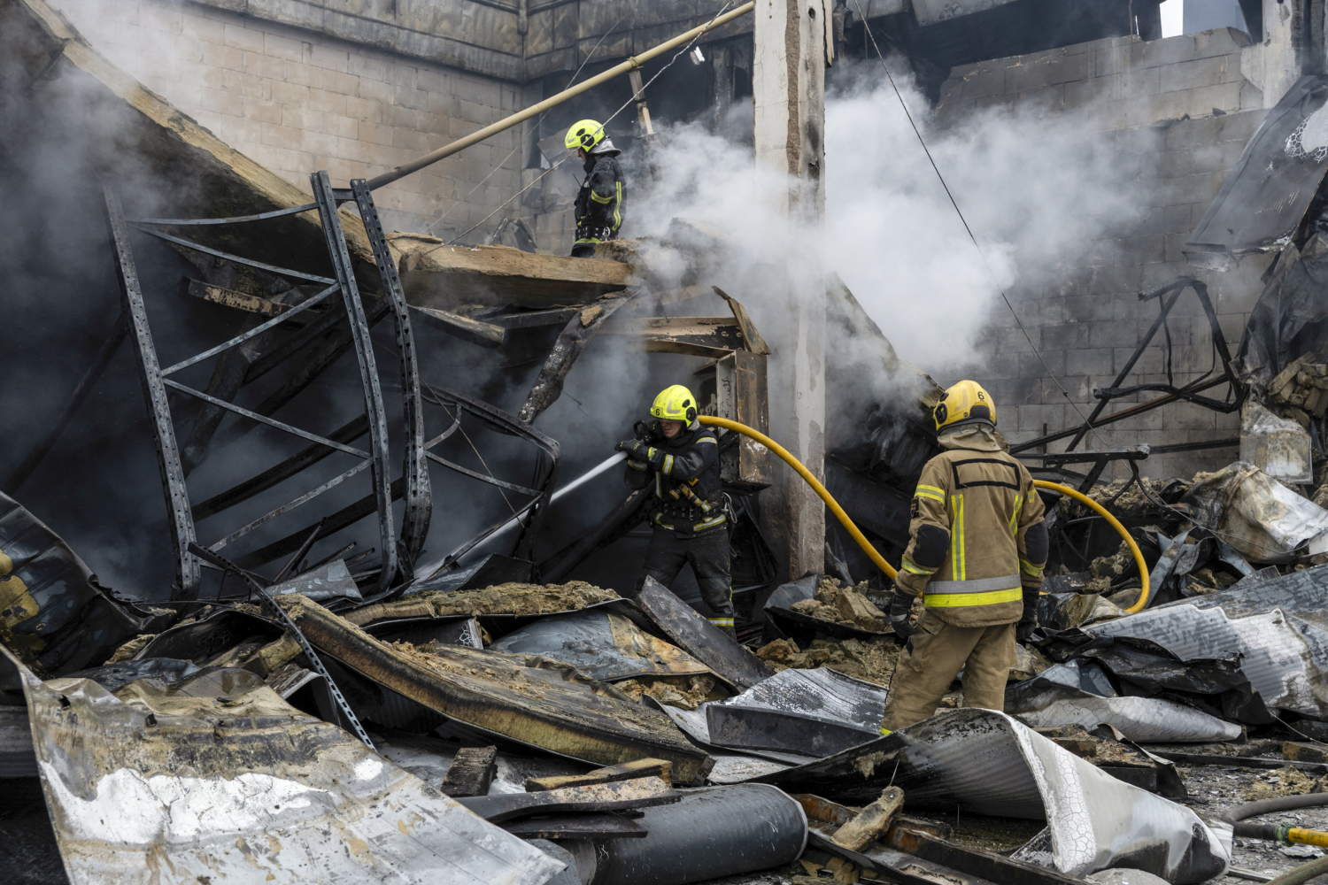 Aftermath Of Overnight Russian Ballistic Missiles Attack In Kyiv