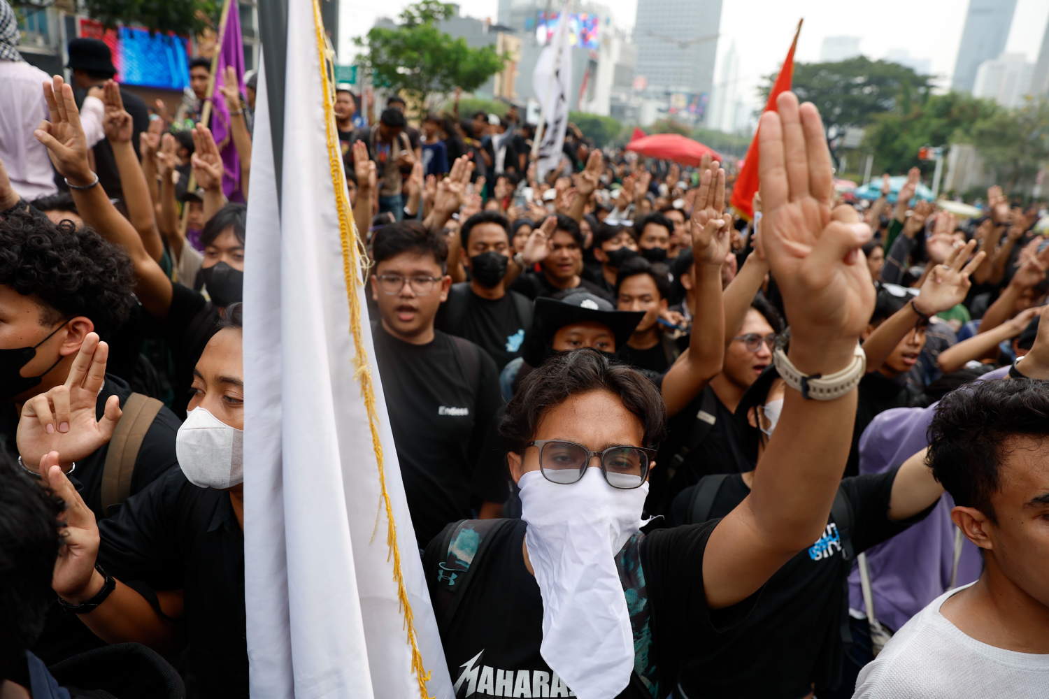 Students Protest Government Policies Over Wildfires, Haze And Rising Prices