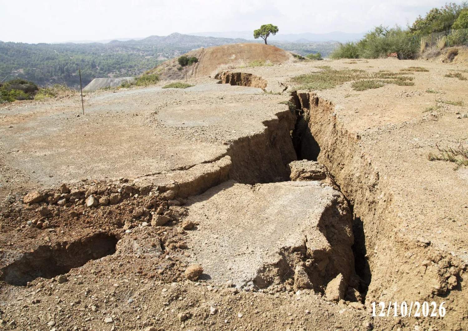 Drones To Track Stavrovouni Landslide As Cracks Raise Safety Fears